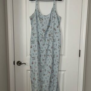 Abercrombie & Fitch Light Blue Floral Maxi Dress
